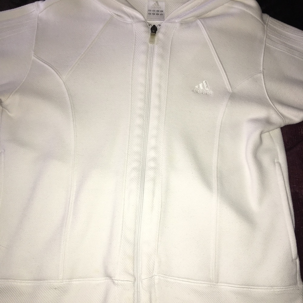 White Adidas sweater!!